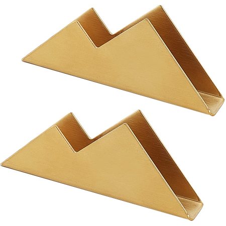 NBEADS 2 Pcs Business Card Holder, Stainless Steel Name Card Holder Desktop Display Stand for Name Cards Home and Office Office Desk