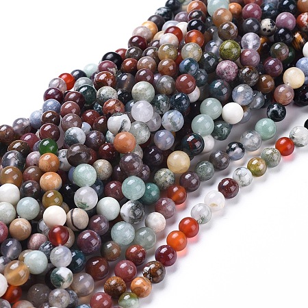 ARRICRAFT Natural Gemstone Beads Strands, Dyed, Mixed Stone, Round, 7.5~8.5mm, Hole: 0.8mm, about: 49pcs/Strand, 15 inches~15.5 inches(38~39cm)