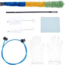 PandaHall Elite Trumpet Cornet Clean Kit, Saxophone Clarinet Brush Snake Brush Mouthpiece Brush Valve Casing Brush Instrument Cleaning Musical Instrument Maintenance Care Accessory