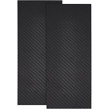 BENECREAT 2 Sheets 3.9x9.8inch 3K Carbon Fiber Sheets, Composite Carbon Fiber Board Plate for Handmade DIY Wallet Model Part Repair Panel Building, 1mm Thick