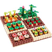 OLYCRAFT Farm Field Building Blocks Plant Building Bricks Kit Orchard Bricks Building Set Landscaping Building Blocks Brick Set DIY Building Set with Grass Flower Leaf for Micro Farm Scene Making