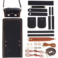 WADORN 27pcs Shoulder Bag Making Kit, PU Leather Knitting Crochet Bag Making Materials Crossbody Bag Stitching Complete Tool Set DIY Handmade Handbag Purse Making Accessories, 7.4x2.7x3.9 inch