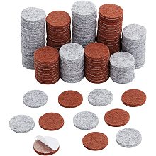 GORGECRAFT 160Pcs 2 Colors Furniture Felt Pads Round Self Adhesive Feet Chair Leg Pads Gray Brown Hardwoods Anti Scratch Floor Protectors for Chair Table Wardrobe Sofa Tile Floor Reduce Noise