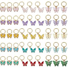 NBEADS 45 Pcs Butterfly Stitch Markers, Crochet Stitch Marker Charms Removable Stitch Marker Butterfly Braid Clips Dreadlock Accessories for Knitting Weaving Sewing Accessories Braids Decoration