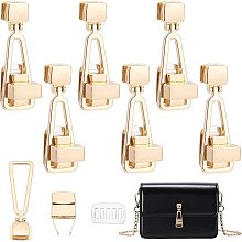 PandaHall Elite 6 Sets Turn Lock Clasp Pack Golden Purses Twist Lock Clutches Closures Triangle Metal Flip Lock Craft Alloy Bag Twist Lock Clasp with Iron Shim for Purse Handbag Shoulder Bag Making