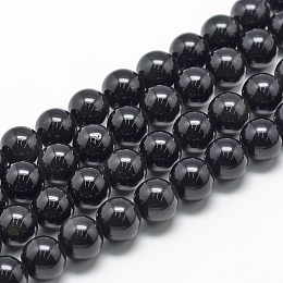 Arricraft Natural Obsidian Beads Strands, Round, 8~9mm, Hole: 1mm, about 45~48pcs/strand, 15.7 inches