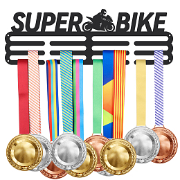 SUPERDANT Superbike Medal Hanger Motorcycles Medal Holder with 12 Lines Sturdy Steel Award Display Holders Wall Mounted Medal Display Racks for Ribbon Lanyard