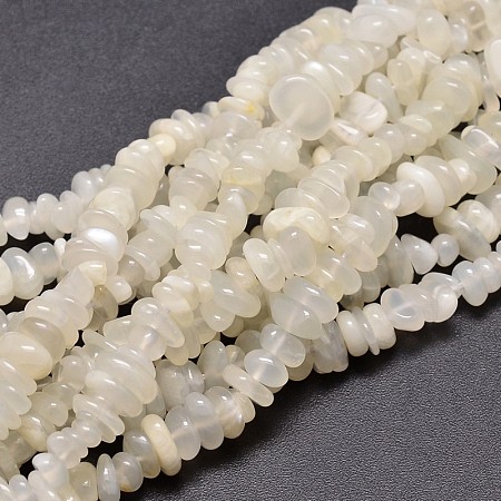 ARRICRAFT Natural Moonstone Chip Beads Strands, 4~14x4~12mm, Hole: 1mm, about 15.3 inches~16.1 inches