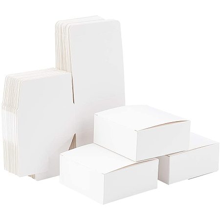 PandaHall Elite 30 Pack Soap Box Homemade Soap Packaging Cardboard Box Packing Boxes for Soap Making Supplies Treat Boxes Gift Packaging Boxes, Favor Treat Boxes, 3.5 x 3.5 x 1.5