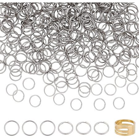 DICOSMETIC 500Pcs Stainless Steel Split Rings Double Loops Jump Rings Round Loop Ring Connectors with a Brass Jump Ring Split Opening Tool for DIY Necklace Bracelet Crafts Making