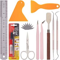 BENECREAT 10PCS Craft Vinyl Weeding Tools Stainless Steel Precision Craft Weeding Tools Set Vinyl Tools for Silhouettes, Cameos, Lettering, HTV