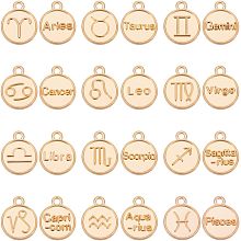 PandaHall Elite Zodiac Charms, 120Pcs Golden Alloy Charms, 10 Sets Constellation Charms for DIY Bracelet Necklace Craft Gifts Making