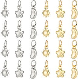 Arricraft 24 Pcs Sun Moons Star Charms, 3 Styles Alloy Celestial Charms with Jump Ring Metal Dangle Pendants for Necklace Bracelet Earring DIY Crafts Jewelry Making