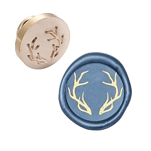 CRASPIRE Wax Seal Stamp Head Antlers Replacement Removable Sealing Brass Stamp Head Olny Replacement Brass Head for Creative Gift Envelopes Invitations Cards Decoration