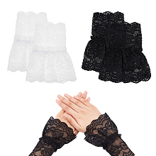 AHANDMAKER Women Short Lace Gloves