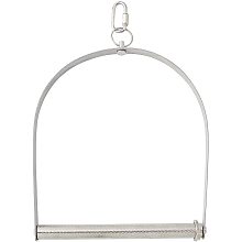 AHANDMAKER Birds Swing Toys, Stainless Steel Hanging Bird Swing Toys, Stainless Steel Hanging Swing Toys for Birds Parrots Parakeet Cockatoo Cockatiel Conure Lovebirds Canaries