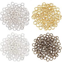 CHGCRAFT 480Pcs 4Colors Closed Jump Rings for Necklace Bracelet Jewelry Making Ring Jewelry Keychain for Jewelry Making Accessories