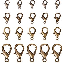 Arricraft 120pcs 4 Size Antique Bronze Lobster Claw Clasps Jewelry Lobster Clasp for Necklaces Bracelet Jewelry Making