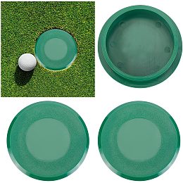 OLYCRAFT 3Pcs Green Golf Cup Cover 4 Inch Golf Hole Putting Green Golf Practice Training Aids Golf Training Equipment for Outdoor Activities Golf Activities