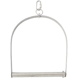 AHANDMAKER Birds Swing Toys, Stainless Steel Hanging Bird Swing Toys, Stainless Steel Hanging Swing Toys for Birds Parrots Parakeet Cockatoo Cockatiel Conure Lovebirds Canaries