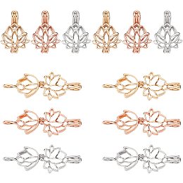 Arricraft 15 Pcs Cage Pendants, 0.78×0.55×0.35" Brass Locket Charms, Chime Ball Pendants, Locket Pendants for Necklaces Jewelry Making Supplies ( Rose Gold/Light Gold/Platinum )