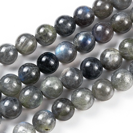 ARRICRAFT Grade AA Natural Gemstone Labradorite Round Beads Strands, 8mm, Hole: 1mm, about 48pcs/strand, 15.5 inches