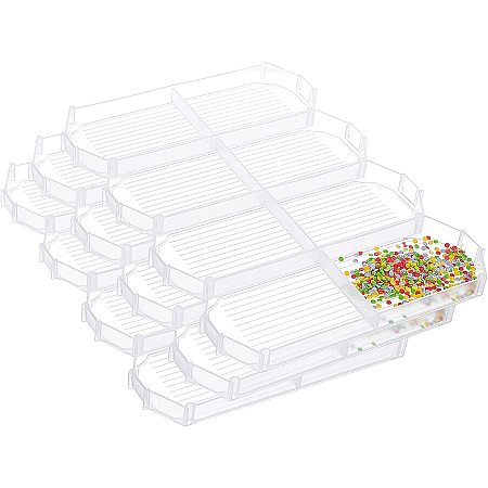 NBEADS 12 Pcs Plastic Diamond Sorting Trays, Diamond Rhinestone Plate Bead Sorting Trays Diamond Picture Tools Clear Diamond Painting Accessories for Art and DIY Craft Project