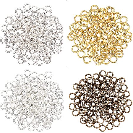 CHGCRAFT 480Pcs 4Colors Closed Jump Rings for Necklace Bracelet Jewelry Making Ring Jewelry Keychain for Jewelry Making Accessories