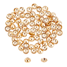 Unicraftale 304 Stainless Steel Bead Caps, Apetalous, Golden, 6x2mm, Hole: 0.8mm; 80pcs/box