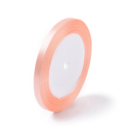 Honeyhandy 1/4 inch(6mm) Light Salmon Satin Ribbon Wedding Party Decoration, 25yards/roll(22.86m/roll)