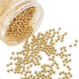 Olycraft ABS Plastic Beads, No Hole/Undrilled, Round, Golden, 4mm in diameter; about 2400pcs