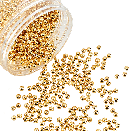 Olycraft ABS Plastic Beads, No Hole/Undrilled, Round, Golden, 4mm in diameter; about 2400pcs