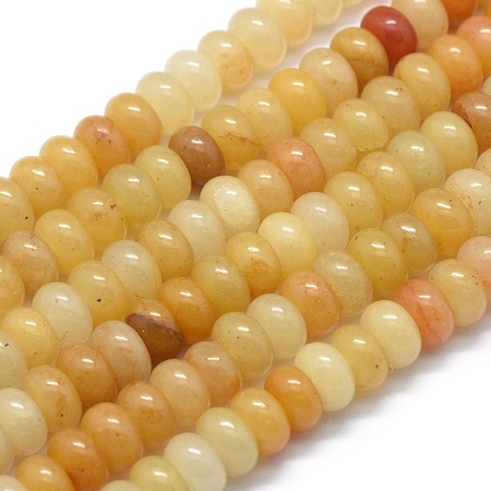 ARRICRAFT Natural Yellow Aventurine Beads Strands, Rondelle, 8x5mm, Hole: 1mm, about 74pcs/strand, 15.15 inches(38.5cm)