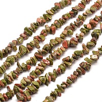 ARRICRAFT Natural Unakite Chip Bead Strands, 5~8x5~8mm, Hole: 1mm, about 31.5 inches