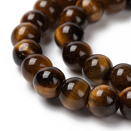 ARRICRAFT Round Tiger Eye Beads Strands, Grade AB+, Dark Goldenrod, 6mm, Hole: 1mm, about 60pcs/strand