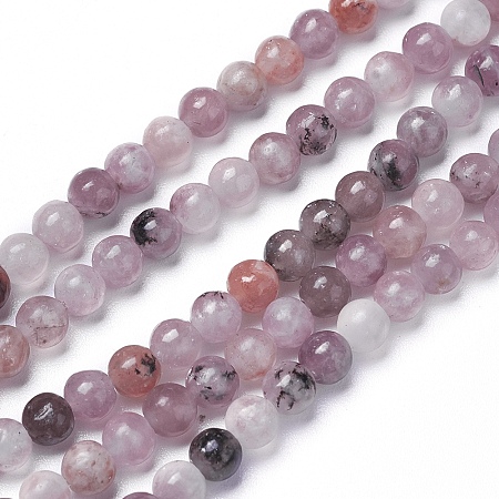 ARRICRAFT Natural Lepidolite/Purple Mica Beads Strands, Round, 4mm, Hole: 0.6mm, about 105pcs/strand, 15.9 inches(40.5cm)