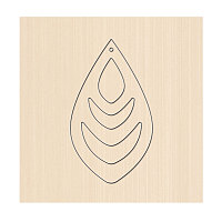 PandaHall Elite Scrapbook Embossing Wooden Die Cutting Leather Mold, Leaf Shape Cutting Mold for Earring Jewelry DIY Leather Crafts Making, NOT for Sizzix