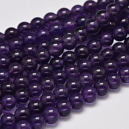 Arricraft Round Grade A Natural Amethyst Bead Strands, 6mm, Hole: 1mm, about 61pcs/strand, 15.5 inches