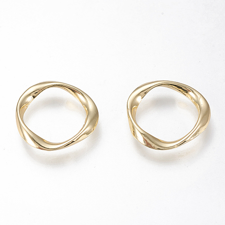 Honeyhandy Alloy Linking Rings, Twisted Ring, Golden, 20.5~21x3mm, Inner Diameter: 15~15.5mm