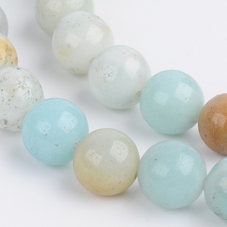 Arricraft Natural Amazonite Round Bead Strands, 8mm, Hole: 1mm, about 46pcs/strand, 15.5 inches