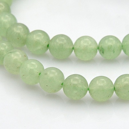 ARRICRAFT Natural Green Aventurine Round Beads Strands, 6mm, Hole: 1mm, about 61pcs/strand, 15.7 inches