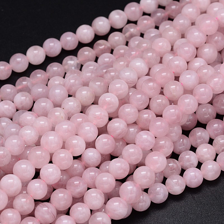 Arricraft Natural Madagascar Rose Quartz  Beads Strands, Round, 8mm, Hole: 1.2mm, about 47~50pcs/strand, 15.7 inches(40cm)
