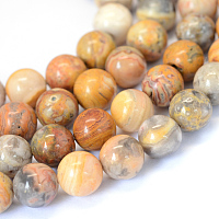 Arricraft Natural Crazy Agate Round Bead Strands, 6~6.5mm, Hole: 1mm, about 63pcs/strand, 15.5 inches