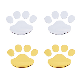 PVC Adhesive Sticker Car Stickers, DIY Car Decorations, Dog Paw Prints, Mixed Color, 160x71x0.5mm, Paw: 60x69.5x0.5mm, 2pcs/sheet, 2 colors, 5sheets/color, 10sheets/set