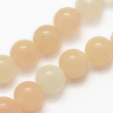 ARRICRAFT Natural Pink Aventurine Beads Strands, Round, 8mm, Hole: 1mm, about 48pcs/strand, 15.3 inches(39cm)