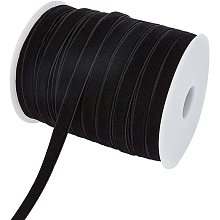 BENECREAT 50 Yard 3/8" Velvet Ribbon for Gift Wrapping, Hair Bow Clip Making and Other Crafts Work, Black