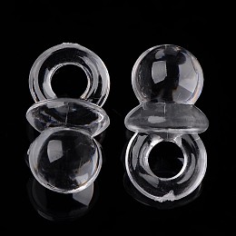 Honeyhandy Transparent Acrylic Pendants, Pacifier, Clear, 20x10x10mm, Hole: 5mm, about 670pcs/500g