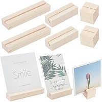 OLYCRAFT 18pcs Wood Sign Holder Wood Table Numbers Display Stands 3-Style Postcard Photo Picture Display Stand for Bar Menu Retail Sign Weeding Party and Events