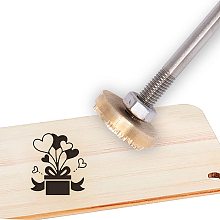 OLYCRAFT Wood Leather Branding Iron 1.2” Branding Iron Stamp Custom Logo BBQ Heat Stamp with Brass Head and Wood Handle for Woodworking and Handcrafted Design - Loving Present