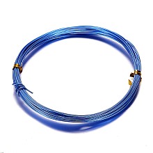 Honeyhandy Aluminum Craft Wire, for Beading Jewelry Craft Making, Blue, 18 Gauge, 1mm, 10m/roll(32.8 Feet/roll)